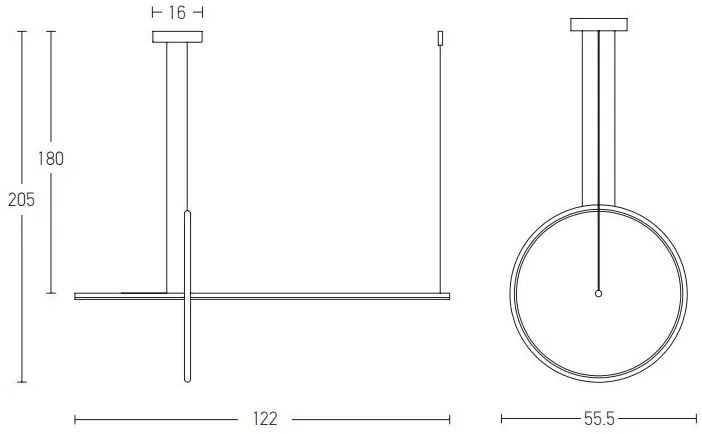 Lustra LED suspendata design minimalist Circle