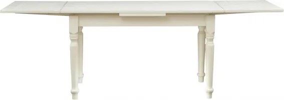 Masa extensibila, L140(240) 80 H80 cm, alba antic, lemn masiv