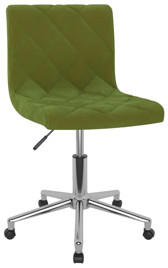 3086528 vidaXL Scaune de bucătărie pivotante, 4 buc., verde deschis, catifea