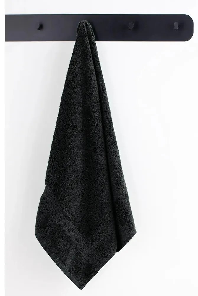 Set 8 prosoape negre și 2 prosoape de baie DecoKing Marina Black