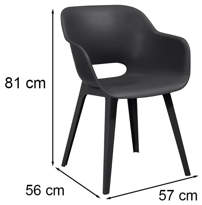 Ravello 4+1 kerti bútor garnitúra szett kőris-fekete