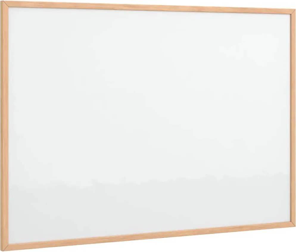 vidaXL Tablă albă magnetică cu ramă din lemn masiv de pin 80x55 cm