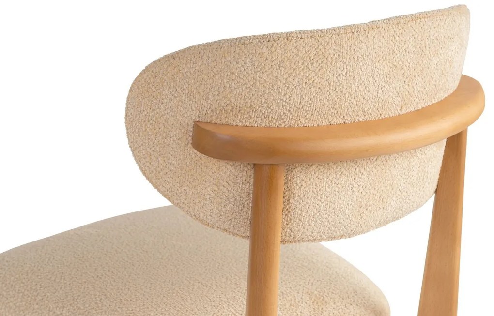 Set de scaune de sufragerie Lionte Beige și LightOak, 2 bucăți