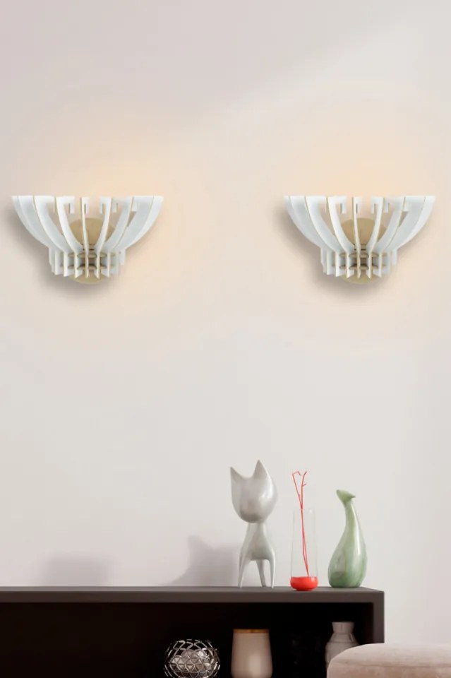 Aplica de Perete 209-TB2, Soclu E27, Max 45 - 60W, Culoare Alb