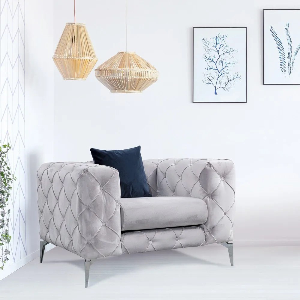 Fotoliu gri deschis Como – Artie