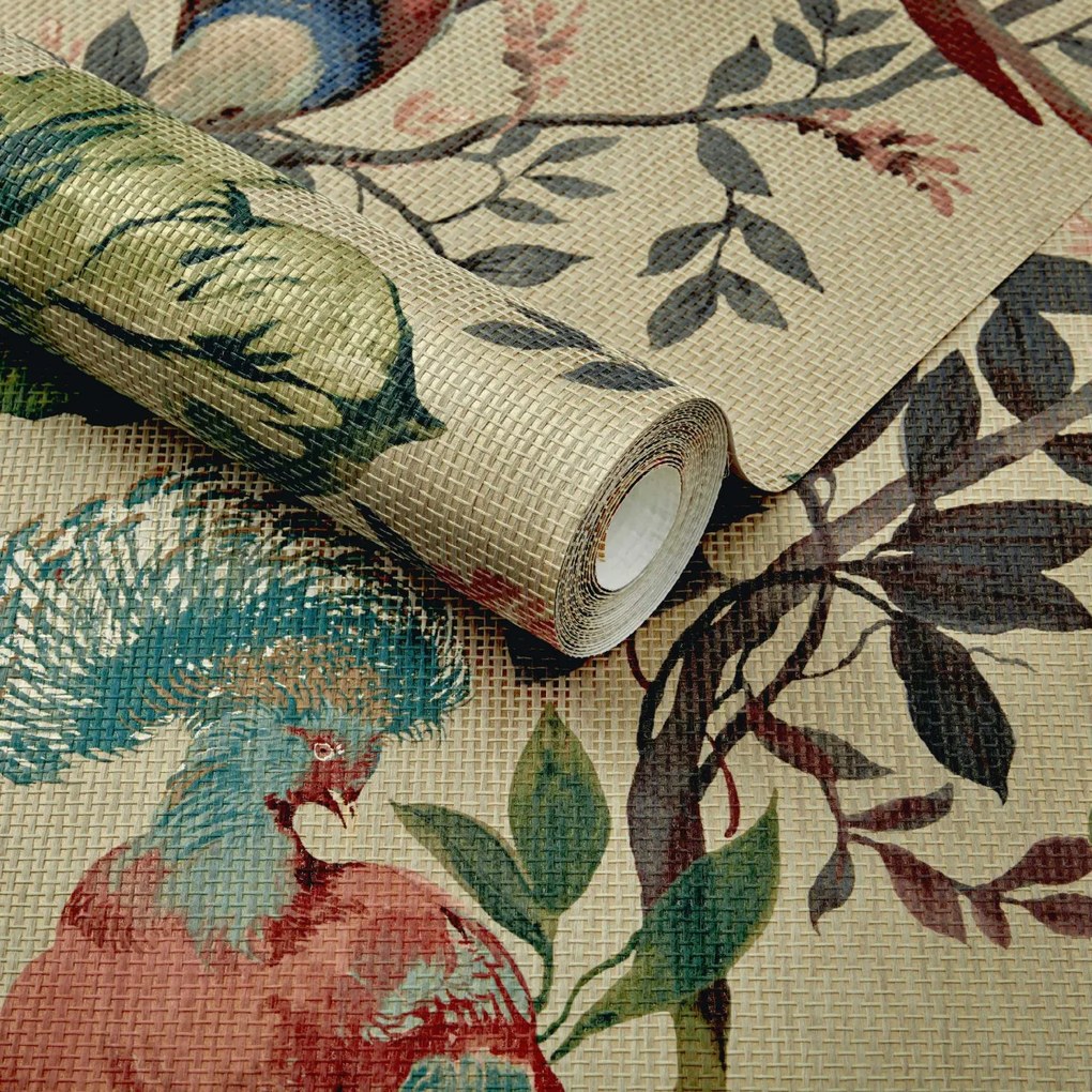 Tapet Bird Sonnet, Lacquer Luxury Paperweave, (fibre naturale), 1838 Wallcoverings, 5.1mp / rola