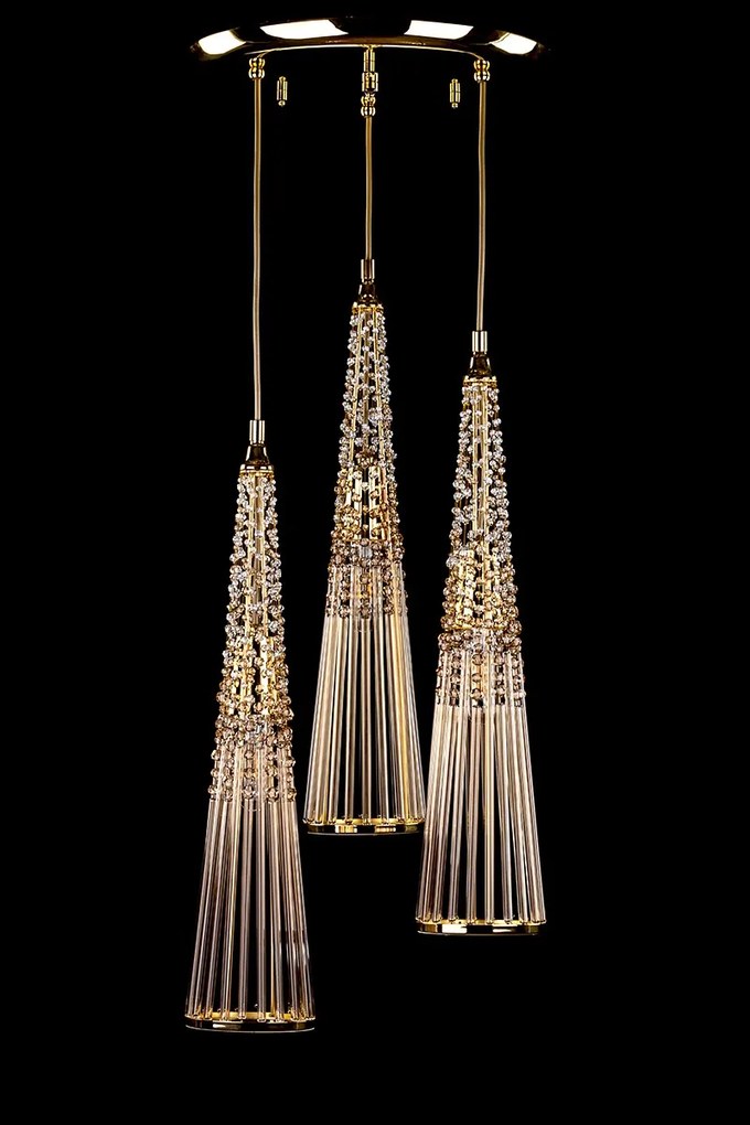 Lustra cu 3 pendule cristal Bohemia design LUX AMADEUS 02-CH