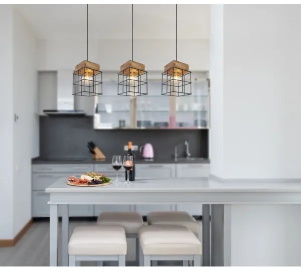 Lustră pe cablu MERRIL 3xE27/60W/230V Globo 15530-3H