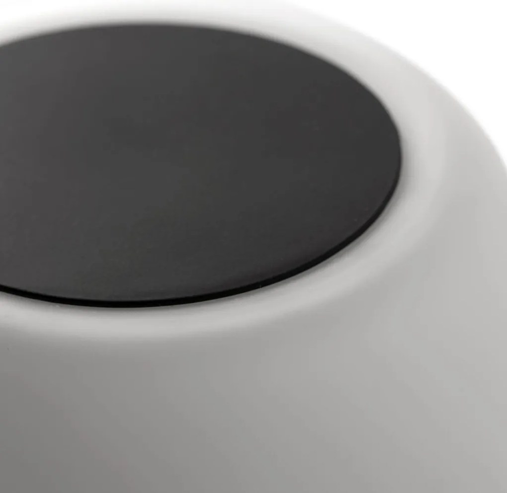 Veioza LED stil minimalist MOY negru, opal