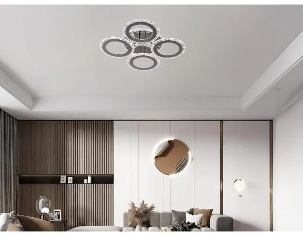 Lustră LED RGB aplicată dimabilă LED/55W/230V 3000-6500K + telecomandă