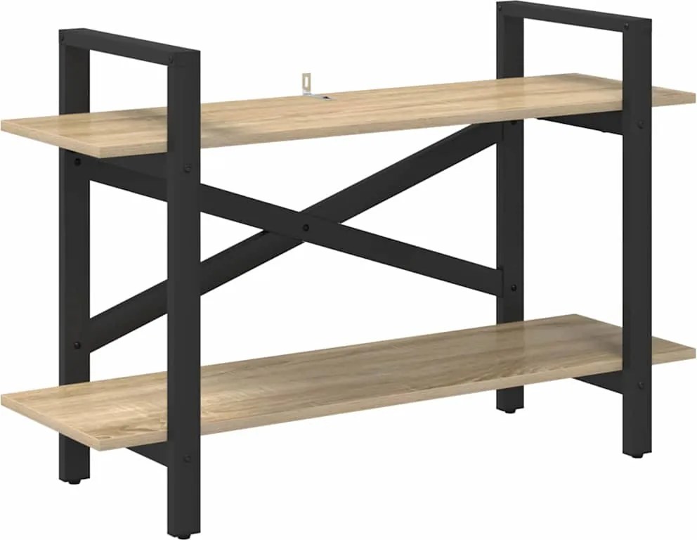 vidaXL Raft pentru cărți Stejar Sonoma 100 x 33,5 x 64 cm