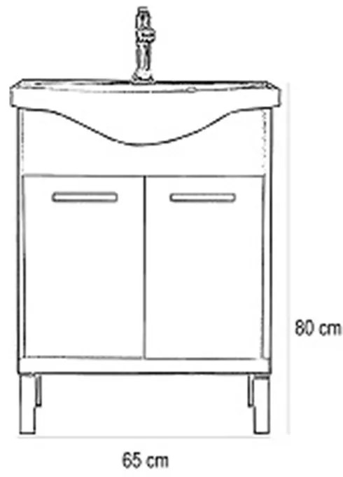 Mobilier complet de baie Nerva 65 alb