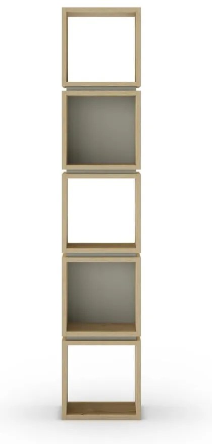 Bibliotecă verde/în culoare naturală cu aspect de lemn de stejar 32x167 cm Lofty – Marckeric