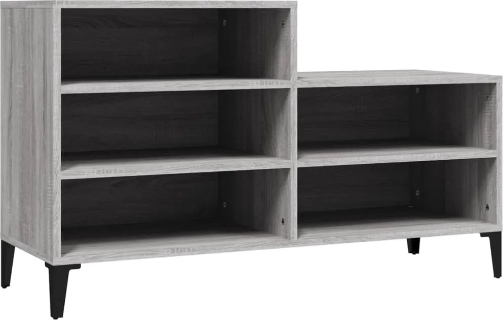 vidaXL Pantofar, gri sonoma, 102x36x60 cm, lemn prelucrat