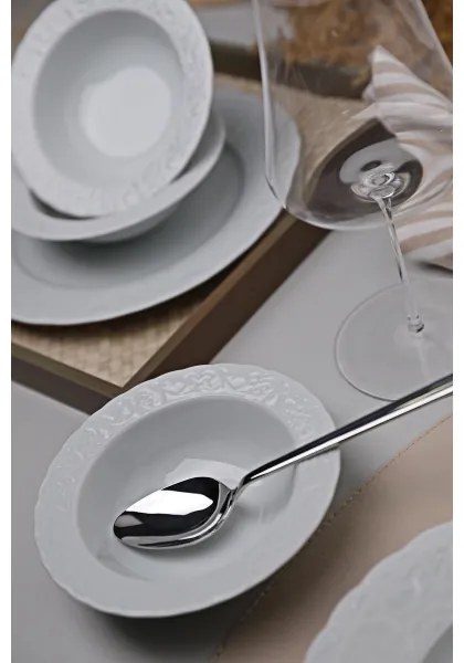 Set de veselă, 18 piese, alb/porțelan