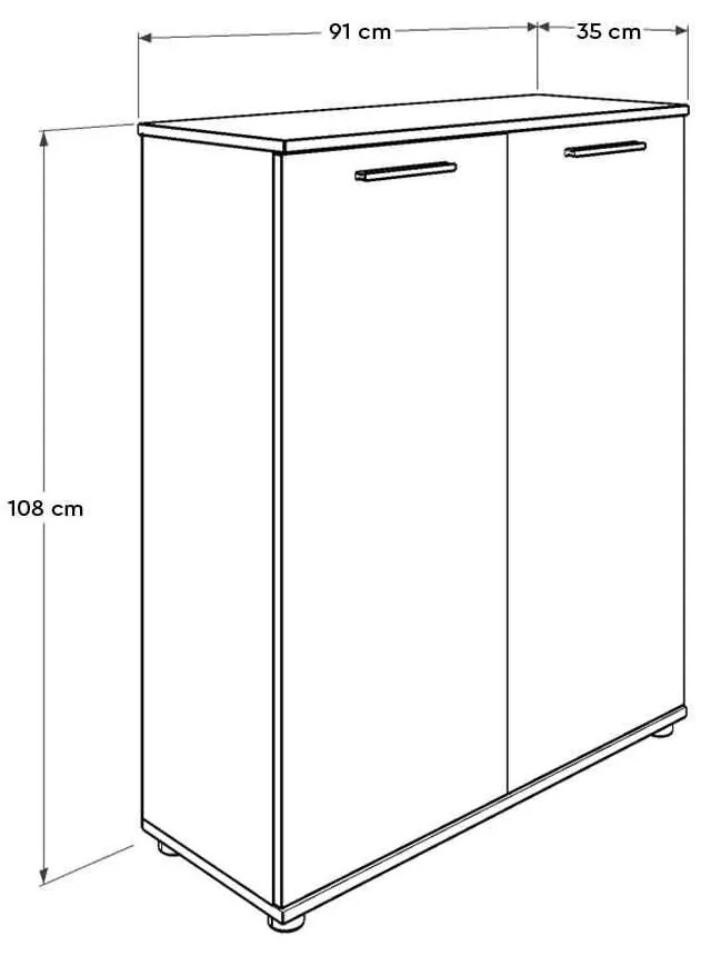 Pantofar Adore Elegance, 2 usi, 5 rafturi, capacitate 24 perechi incaltaminte, 91 x 108 x 35 cm
