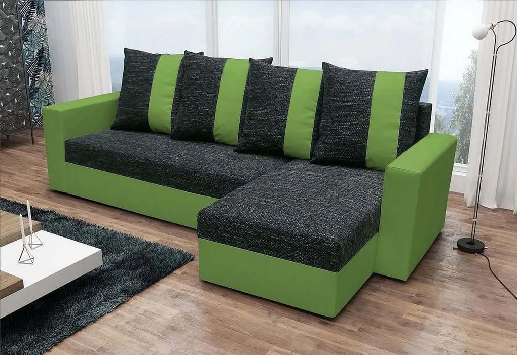 Supermobel Colțar extensibil PRAGA,233x140, Kornet 10/Dolaro 511 alb