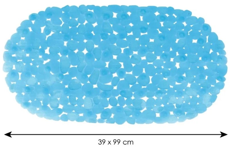 Spirella Suport antiderapant pentru cadă GALETS,albastru deschis, 99 x 39 cm