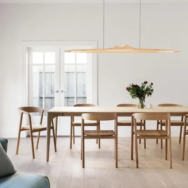 Lustră LED pe cablu LED/22W/230V 4000K 120 cm frasin/lemn masiv