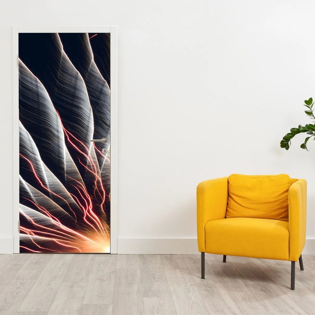 Fototapet pentru ușă - Descărcare luminii (95x205cm)