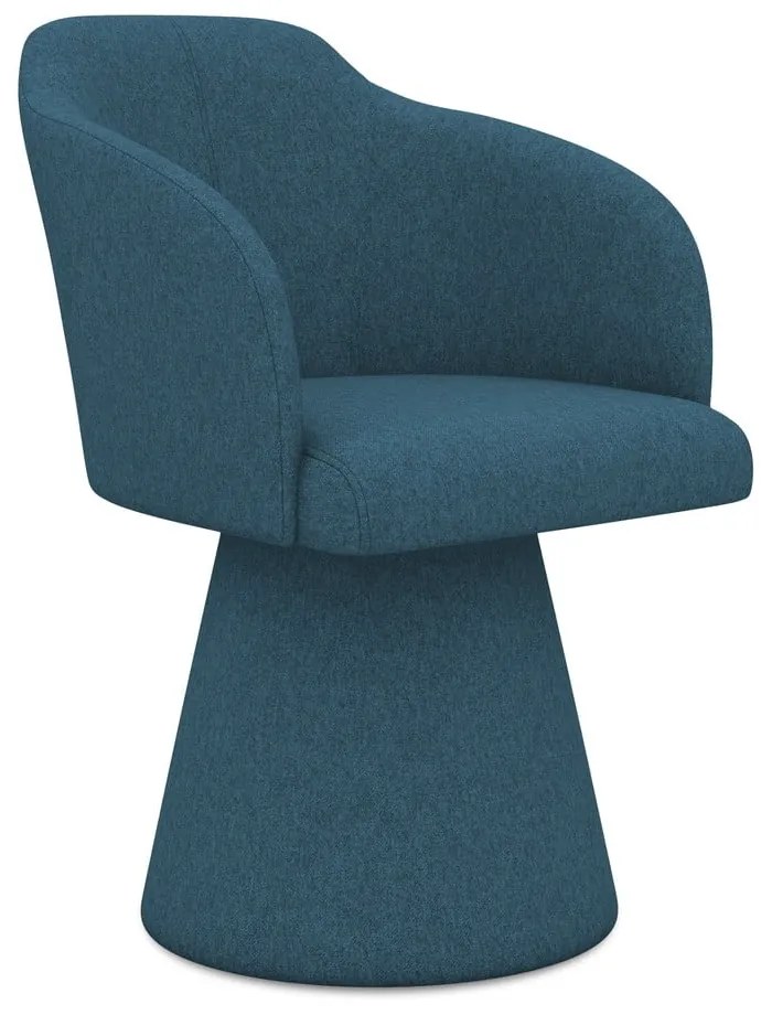 Scaun de sufragerie albastru tapițat Kanoa – Makamii