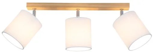 Spot-Light 56744374 - Lampă spot APRILLIA 3xE27/25W/230V stejar alb