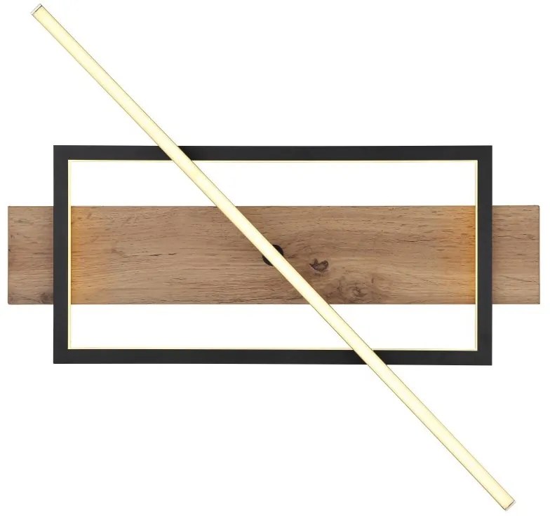 Plafoniera LED design indistrial Beatrix negru 60,5x20cm