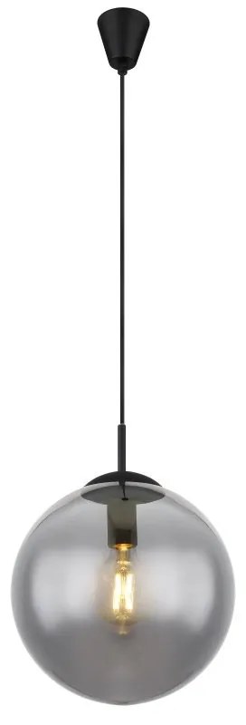 Pendul modern Joel negru, fumuriu 30cm