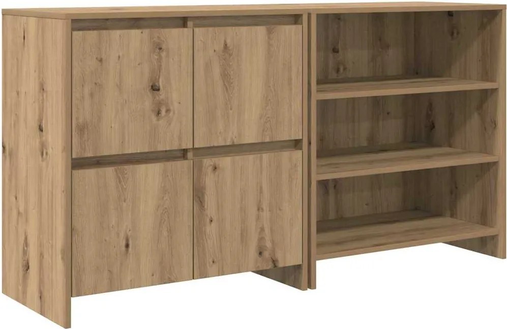 vidaXL Bufet 2 pcs Stejar Artizanal 70 x 41 x 75 cm Lemn compozit