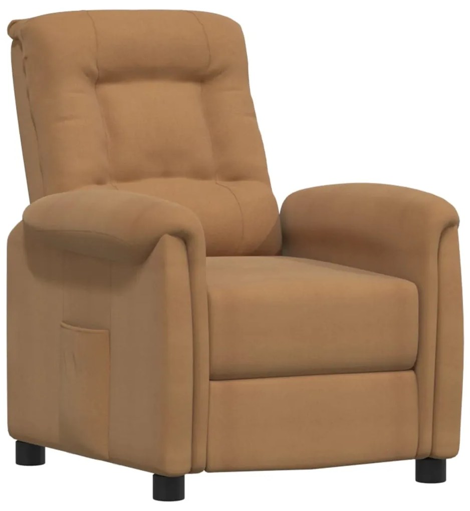 338931 vidaXL Fotoliu rabatabil, gri taupe, țesătură microfibră
