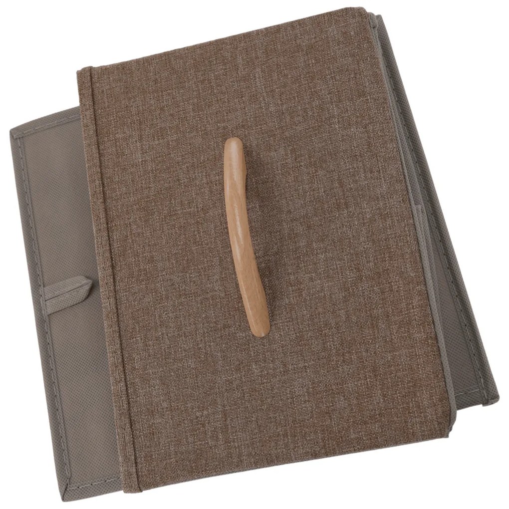 Comodă cu sertare din material textil HAZEL TIP 1,maro, L