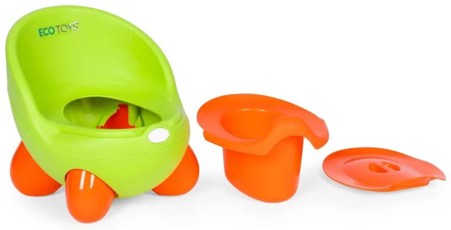 Ghiveci cu inserție detașabilă, picioare anti-alunecare verde