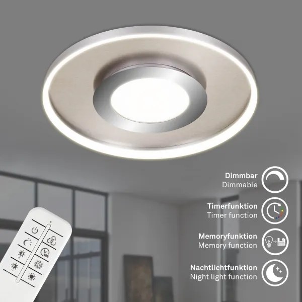 Plafonieră LED dimabilă Briloner 3640-012 FRAME LED/25W/230V 2700-6500K + telecomandă
