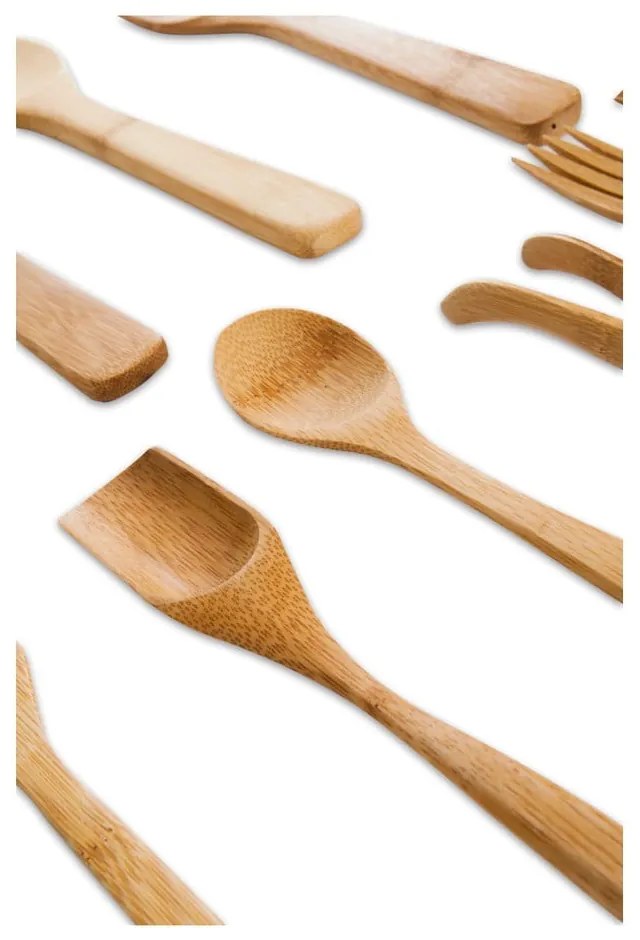 Set 10 ustensile de bucătărie din bambus Bambum Violi