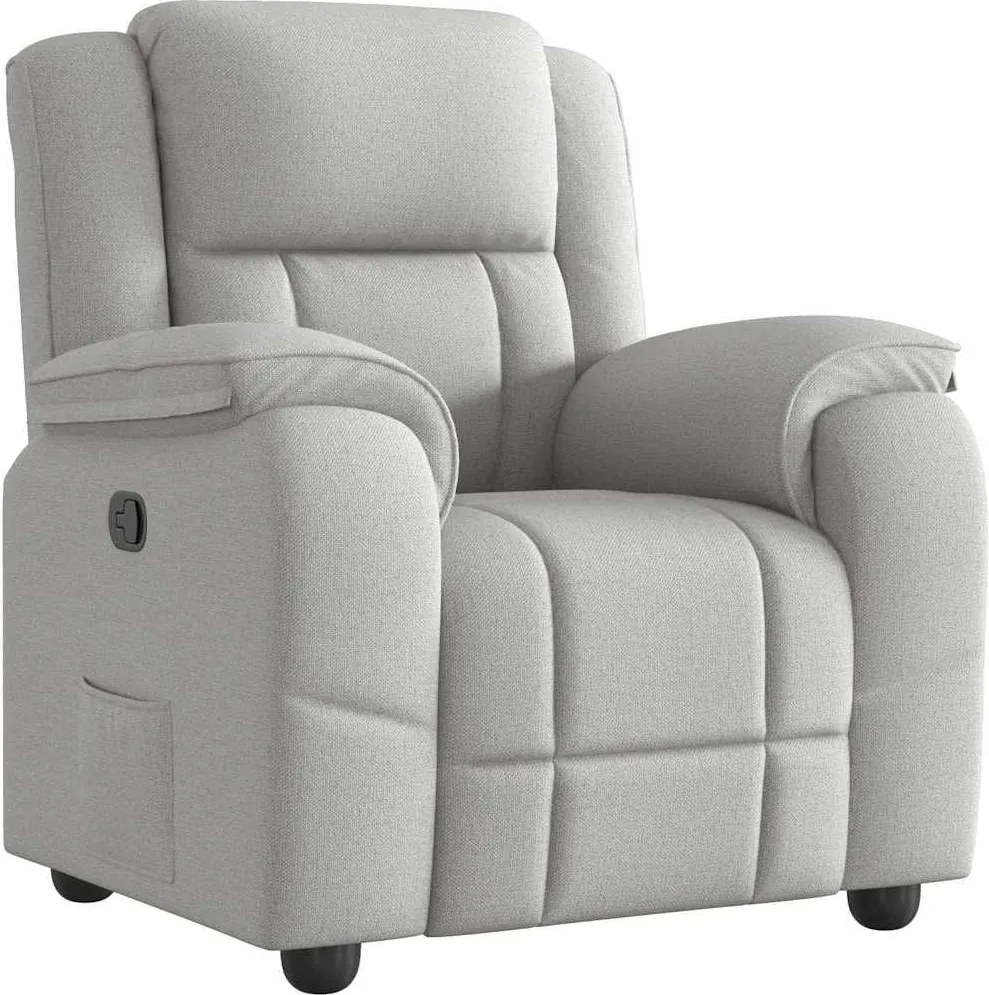 vidaXL Scaun extensibil din stofă gri nor