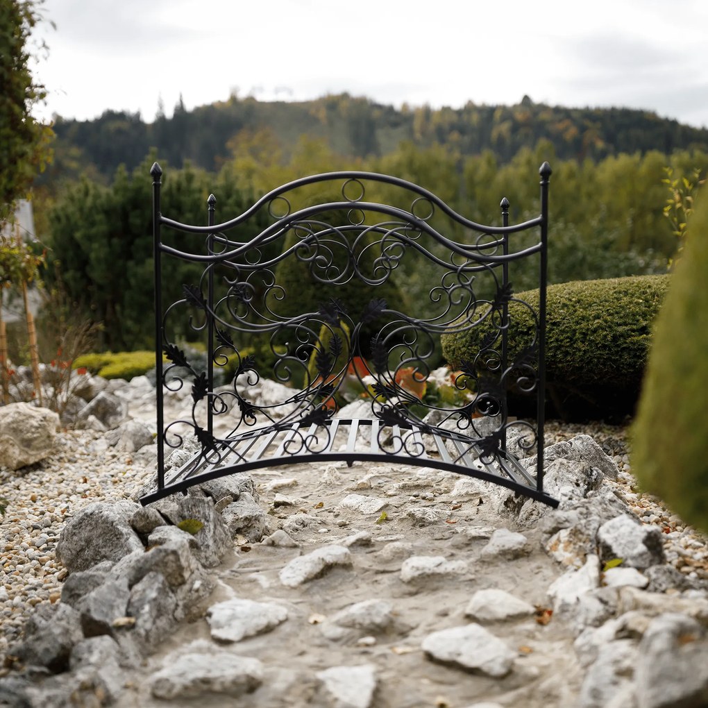 Pod decorativ de grădină, metal negru, RENAL