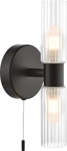 Där Lighting BOL0922 - Aplica de perete pentru baie BOLTON 2xG9/5W/230V IP44 neagră