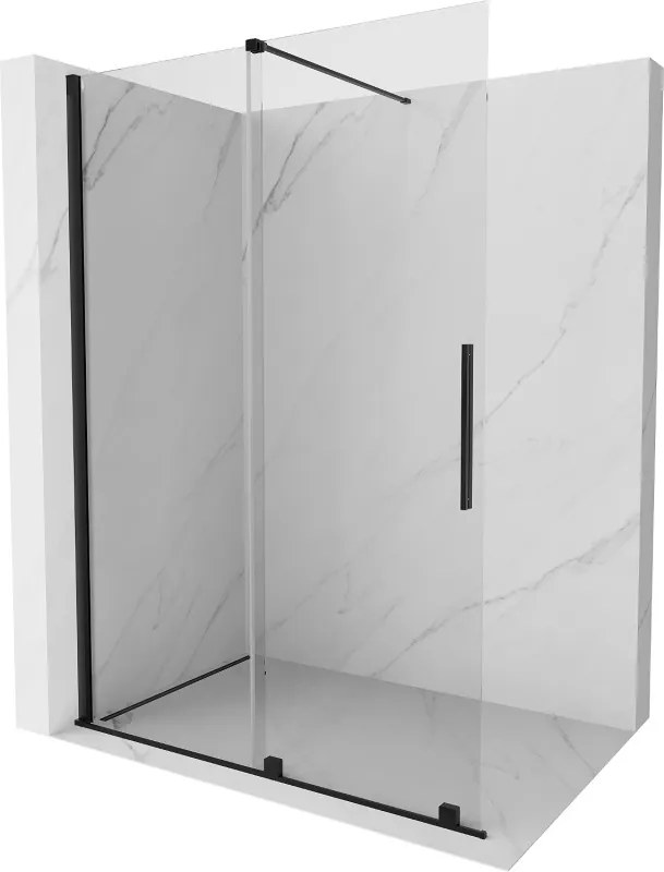 Mexen Velar Panou de duș glisant Walk-in 140 x 200 cm, transparent 8 mm, negru - 871-140-000-03-70