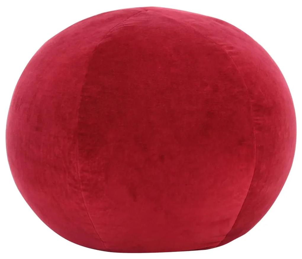 284039 vidaXL Taburet puf, roșu, 50 x 35 cm, catifea