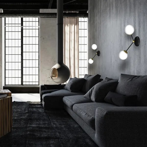 Aplică JOY 2xE14/40W/230V negru/aurie