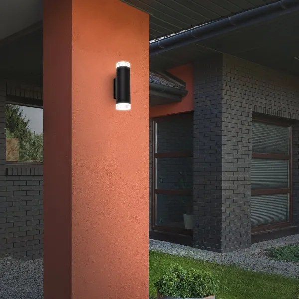 Aplică LED de exterior Brilo 2xGU10/4,7W/230V IP44 4000K negru
