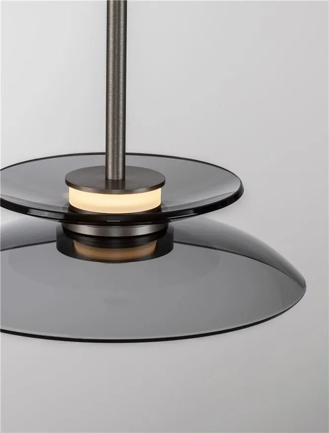 Lustra LED design ambiental Esti fumuriu 23cm