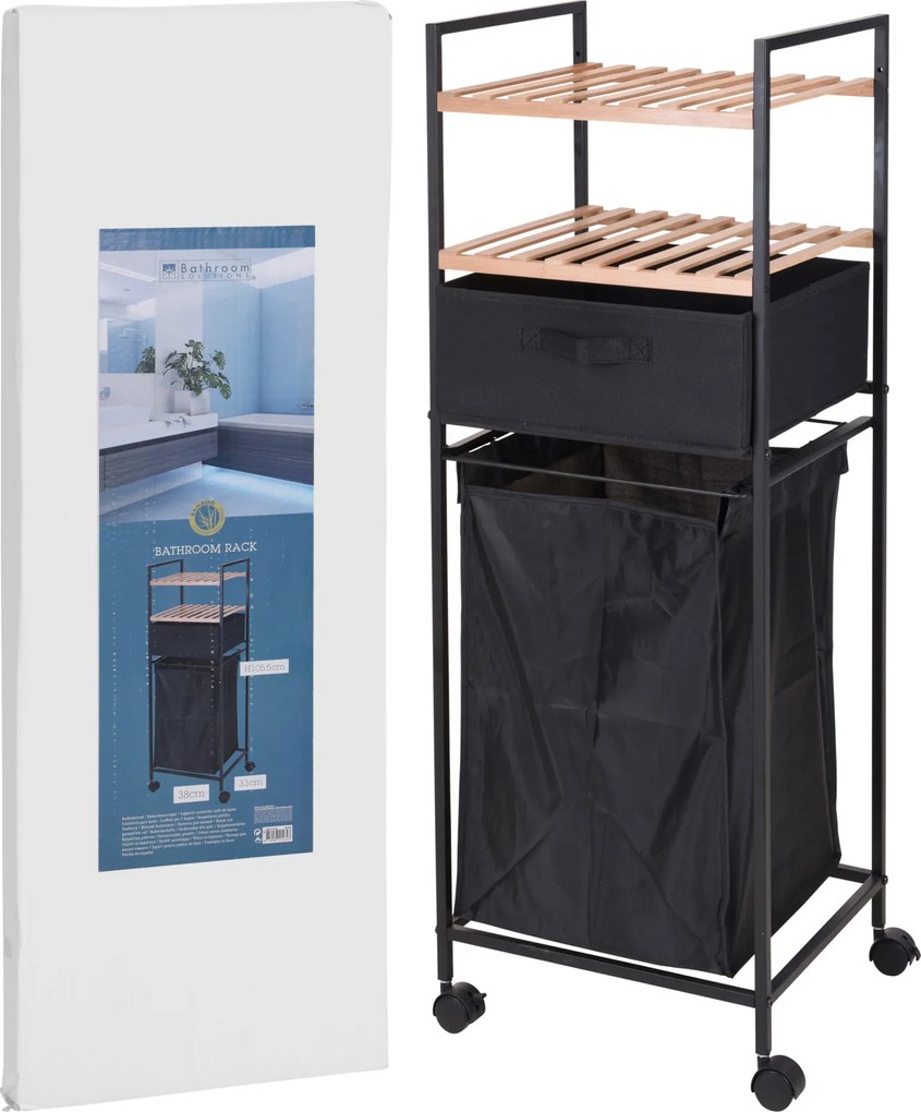 Raft de Baie cu Cos pentru Rufe, Design Compact si Mobil, M80