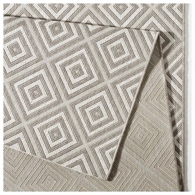 Covor de exterior NORTHRUGS Karo, 80 x 200 cm, gri