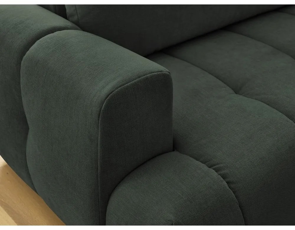 Colțar verde extensibil/cu spațiu de depozitare (cu colț pe partea dreaptă/în formă de ”L”) Fuji – Bobochic Paris