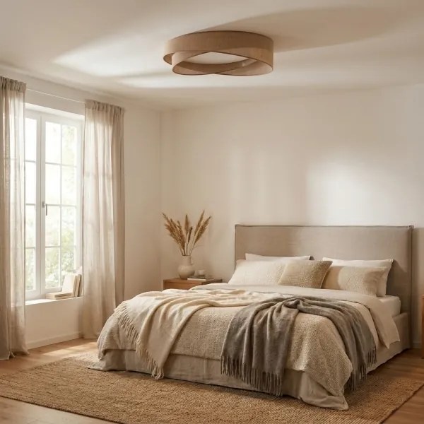 BRILAGI - Lampă LED dimabilă VELVET TWIST LED/36W/230V CCT Ø 65 cm WT bej + telecomandă
