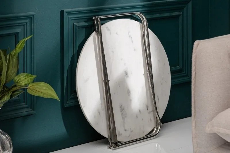 Masuta Noble marmura alb, argintiu