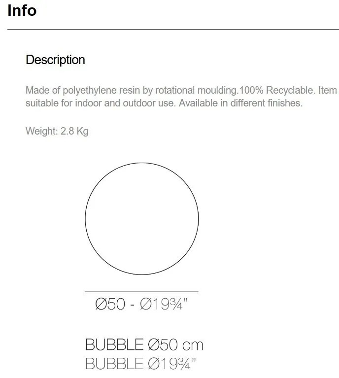 Corp de iluminat RGBW LED decorativ exterior Bubbles diametru 50cm