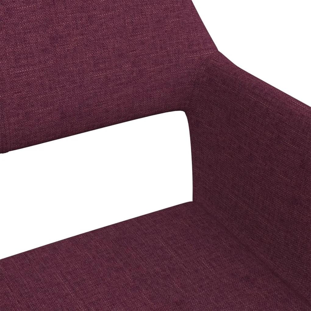 Scaun de birou pivotant, violet, material textil 1, Violet