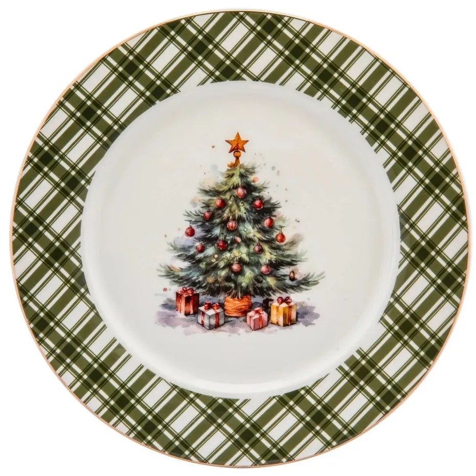 Altom Farfurie de desert din porțelan ChristmasTree 20 cm
